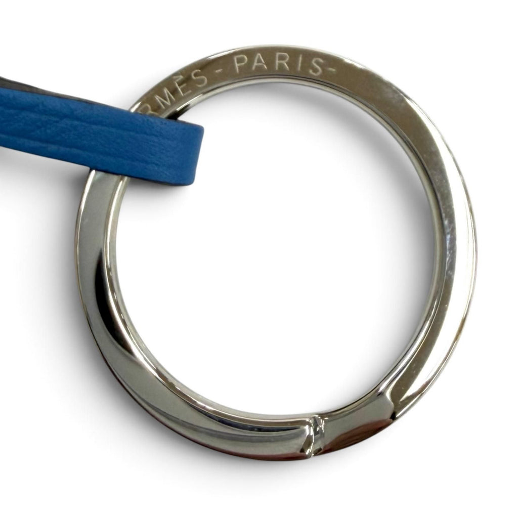 Hermes Veau Swift Mysore Blue Hydra Silver Years Bag Charm — view 8