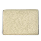 Fendi Selleria Leather Compact Wallet Trifold Ivory Silver — view 3