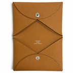 Hermes Calvi Veau Epsom Silver Card Case Brown — view 5
