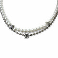 Louis Vuitton Necklace Pearl Fusion Silver White