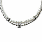 Louis Vuitton Necklace Pearl Fusion Silver White