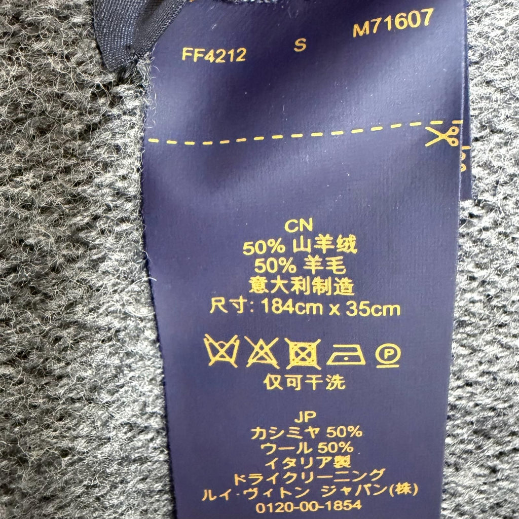 Louis Vuitton Monogram Gradient Cashmere Wool Scarf Noir — view 7