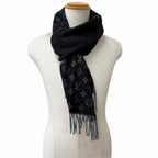 Louis Vuitton Monogram Gradient Cashmere Wool Scarf Noir — view 2