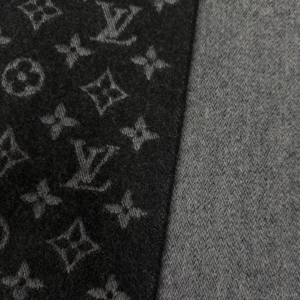 Louis Vuitton Monogram Gradient Cashmere Wool Scarf Noir — view 4