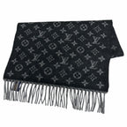 Louis Vuitton Monogram Gradient Cashmere Wool Scarf Noir