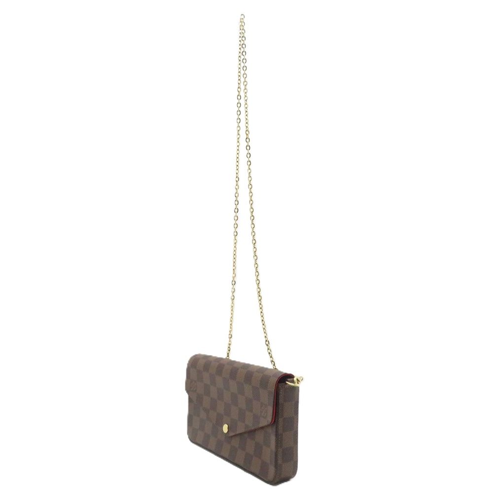 Louis Vuitton Pochette Felicie Damier Shoulder Bag Canvas Brown — view 3