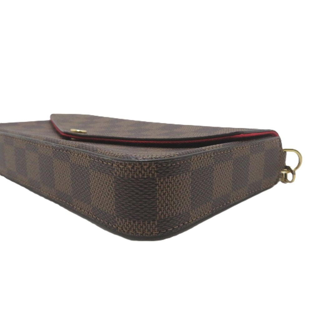 Louis Vuitton Pochette Felicie Damier Shoulder Bag Canvas Brown — view 6