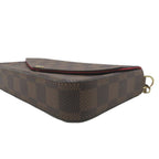 Louis Vuitton Pochette Felicie Damier Shoulder Bag Canvas Brown — view 6