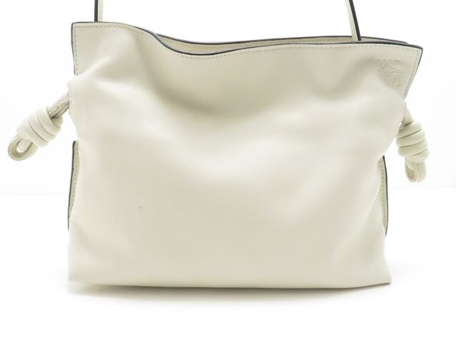 Loewe Flamenco Clutch Mini White Calfskin