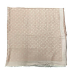 Louis Vuitton Scarf Shawl Monogram Denim Rose Pink Silk — view 4