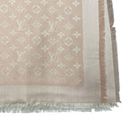 Louis Vuitton Scarf Shawl Monogram Denim Rose Pink Silk — view 7