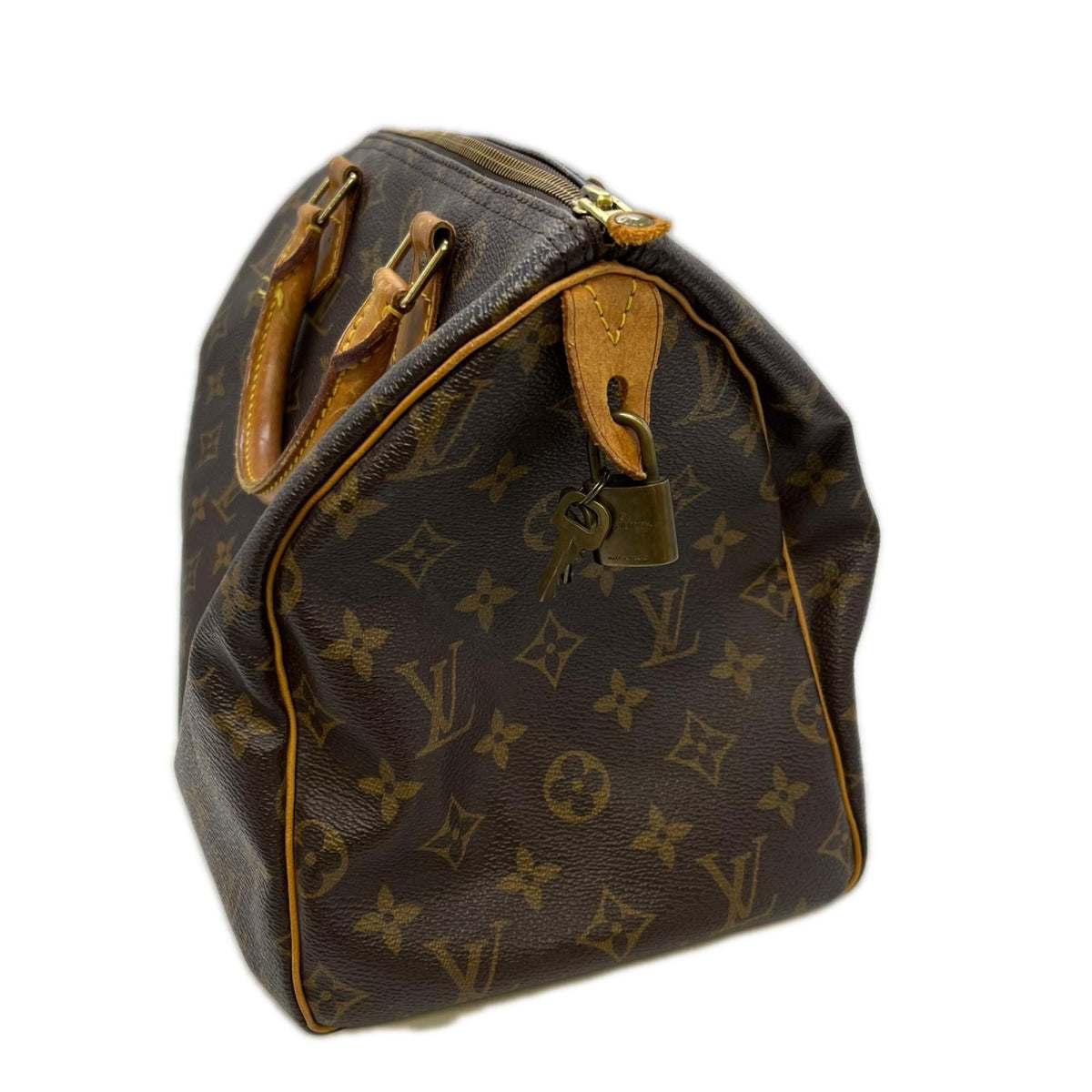 Louis Vuitton Monogram Speedy 30 Boston Bag Brown — view 4