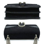 Gucci Dionysus Chain Shoulder Bag Suede Black Silver — view 4