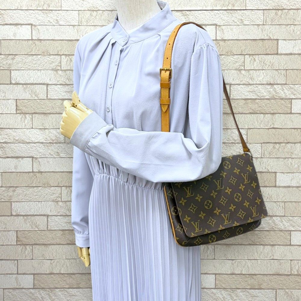 Louis Vuitton Musette Tango Short Monogram Shoulder Bag Canvas Brown — view 2