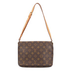 Louis Vuitton Musette Tango Short Monogram Shoulder Bag Canvas Brown