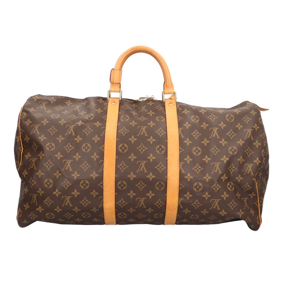 Louis Vuitton Keepall 55 Monogram Boston Bag Canvas Brown — view 3