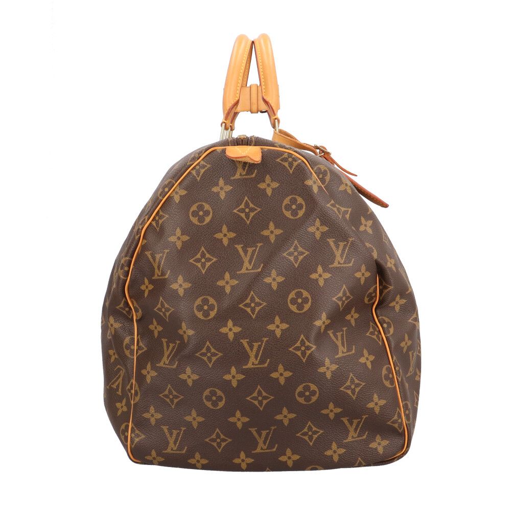 Louis Vuitton Keepall 55 Monogram Boston Bag Canvas Brown — view 4