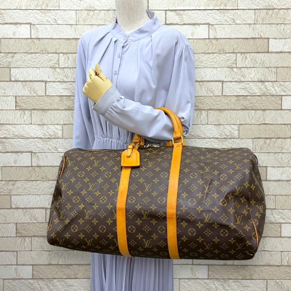 Louis Vuitton Keepall 55 Monogram Boston Bag Canvas Brown — view 2