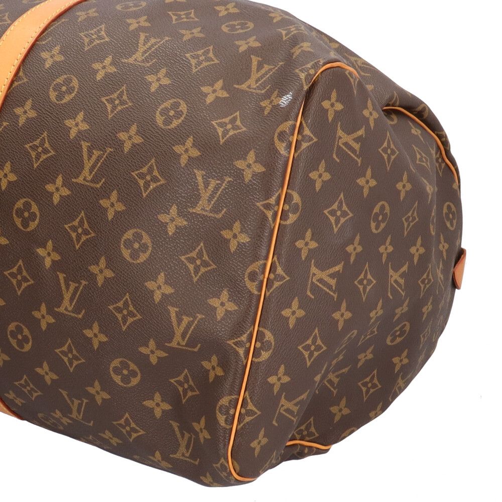 Louis Vuitton Keepall 55 Monogram Boston Bag Canvas Brown — view 8