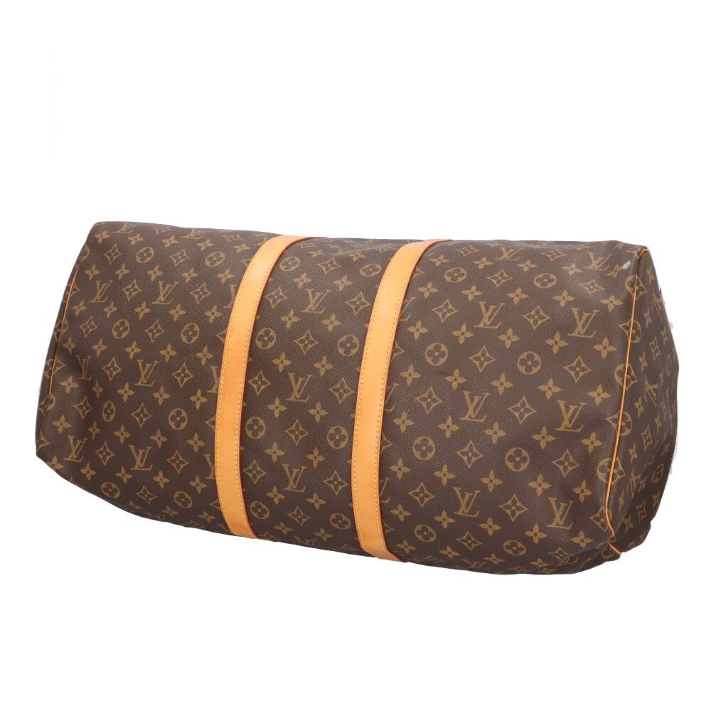 Louis Vuitton Keepall 55 Monogram Boston Bag Canvas Brown — view 5