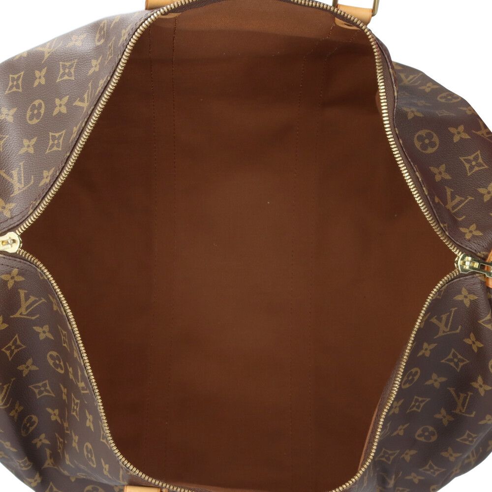 Louis Vuitton Keepall 55 Monogram Boston Bag Canvas Brown — view 6