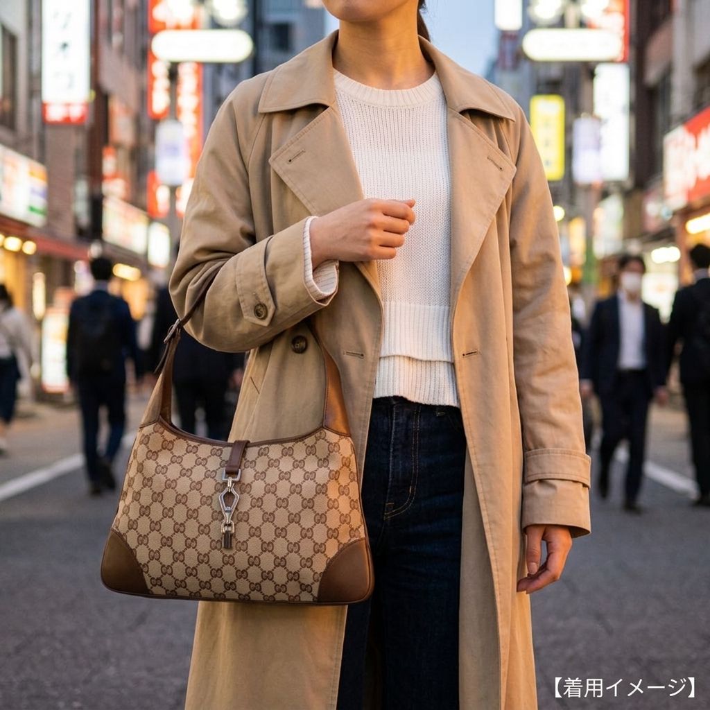 Gucci Jackie Handbag GG Canvas Beige — view 7