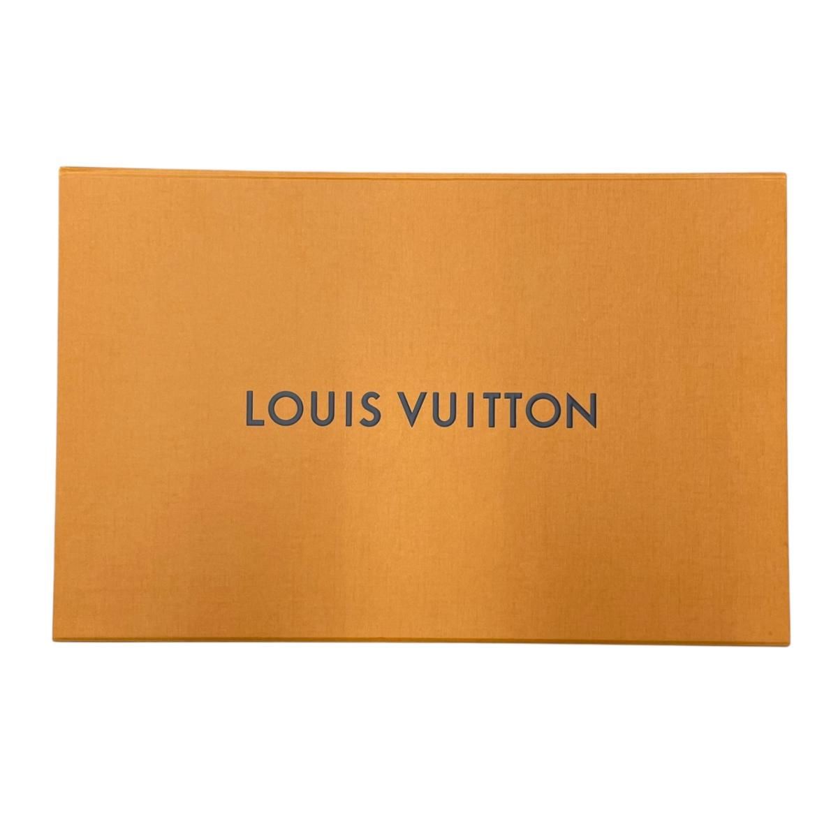 Louis Vuitton Scarf Large Flower Floral Pattern LV Logo Navy Silk Wool — view 8