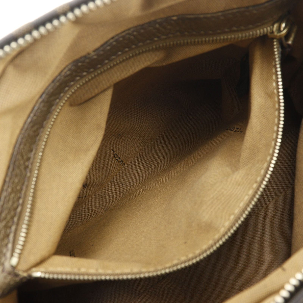 Fendi Chef Zucca Canvas Leather Brown Shoulder Bag — view 7