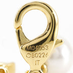 Louis Vuitton Charm LV Pearl Gold Plated Faux Keychain — view 5