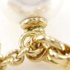 Louis Vuitton Charm LV Pearl Gold Plated Faux Keychain — view 3
