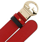 Gucci Interlocking G Reversible Leather Black Red Belt — view 5