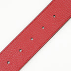 Gucci Interlocking G Reversible Leather Black Red Belt — view 7