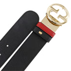 Gucci Interlocking G Reversible Leather Black Red Belt — view 4