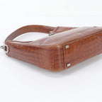 Celine Crocodile Embossed Leather Shoulder Bag — view 5