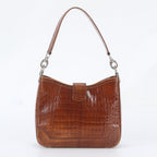 Celine Crocodile Embossed Leather Shoulder Bag — view 3