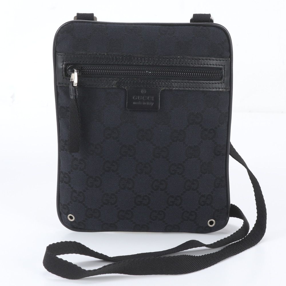 Gucci GG Canvas Leather Shoulder Bag Crossbody Messenger Business