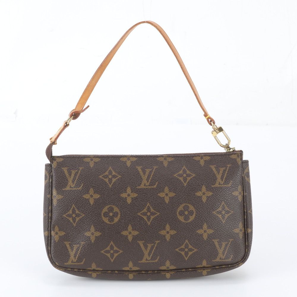 Louis Vuitton Monogram Pochette Accessoires Leather Handbag Pouch