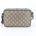 Gucci GG Supreme Leather Shoulder Bag Crossbody Brown — view 3