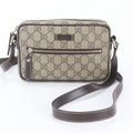 Gucci GG Supreme Leather Shoulder Bag Crossbody Brown