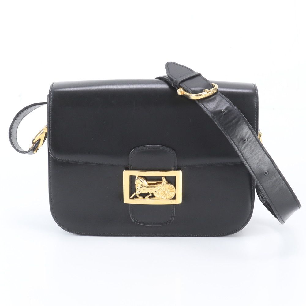 Celine Vintage Carriage Leather Shoulder Bag