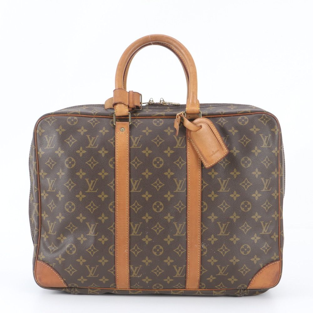 Louis Vuitton Monogram Sirius 45 Leather Boston Bag Tote Travel