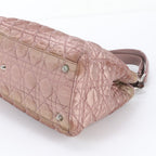 Dior Cannage Charming Rock Leather Handbag Tote Silver — view 4