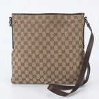 Gucci GG Canvas Leather Shoulder Bag Crossbody Messenger Business