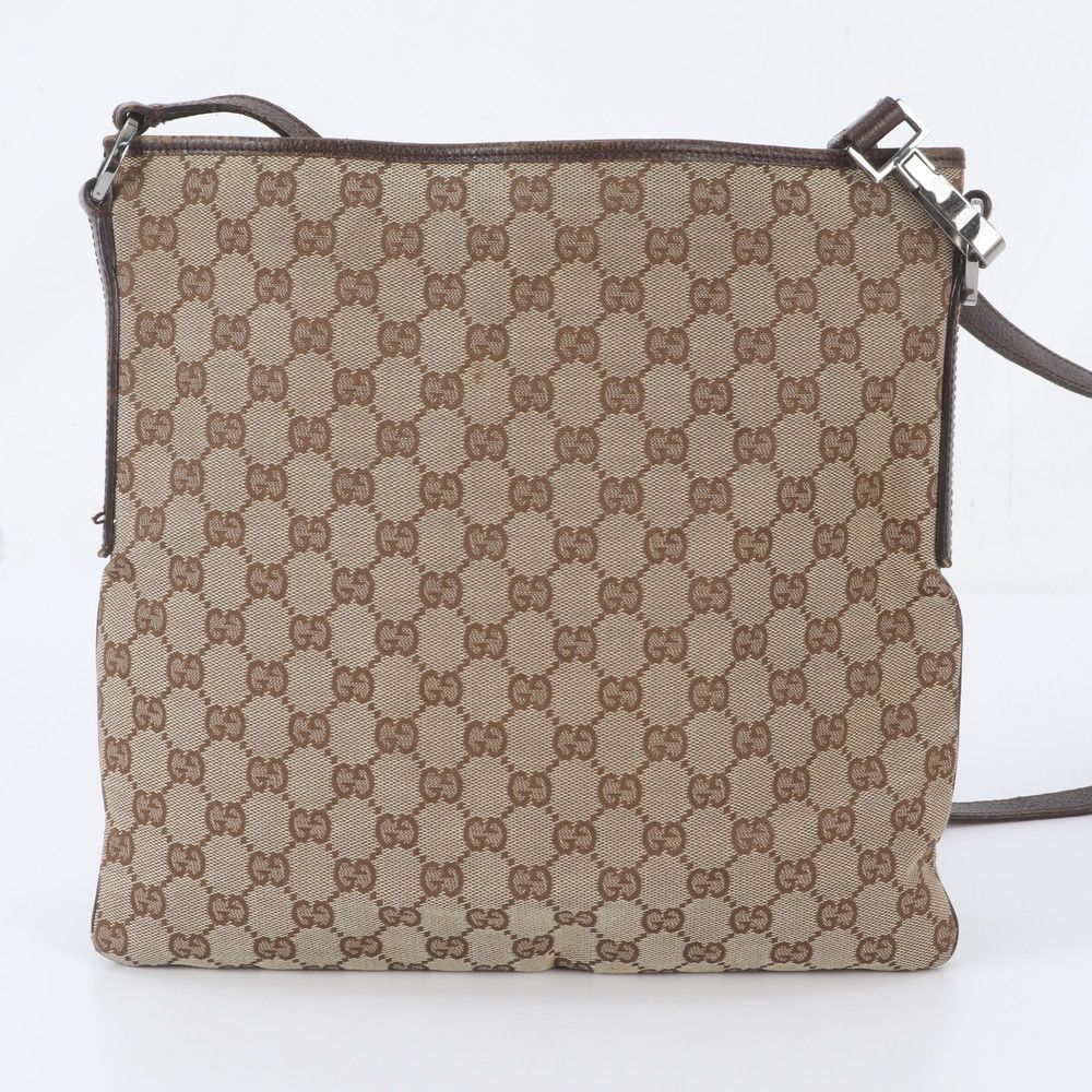 Gucci GG Canvas Leather Shoulder Bag Crossbody Messenger Business — view 3