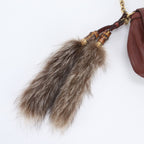 Gucci Bamboo Fur Charm Leather Chain Shoulder Bag Crossbody — view 8