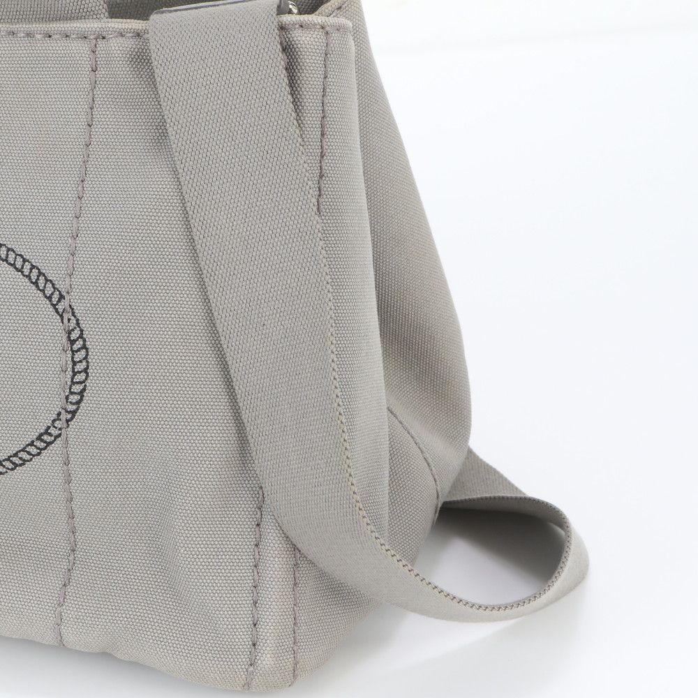 Prada White Tag Triangle Logo Canapa 2-Way Tote Bag Crossbody Shoulder — view 3