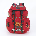 Gucci Floral Leather Backpack Shoulder Bag Business