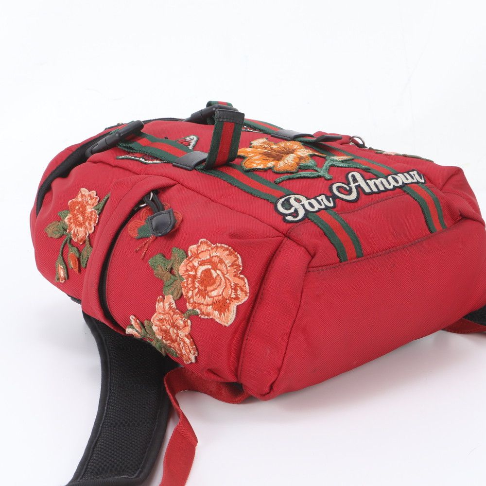 Gucci Floral Leather Backpack Shoulder Bag Business — view 5