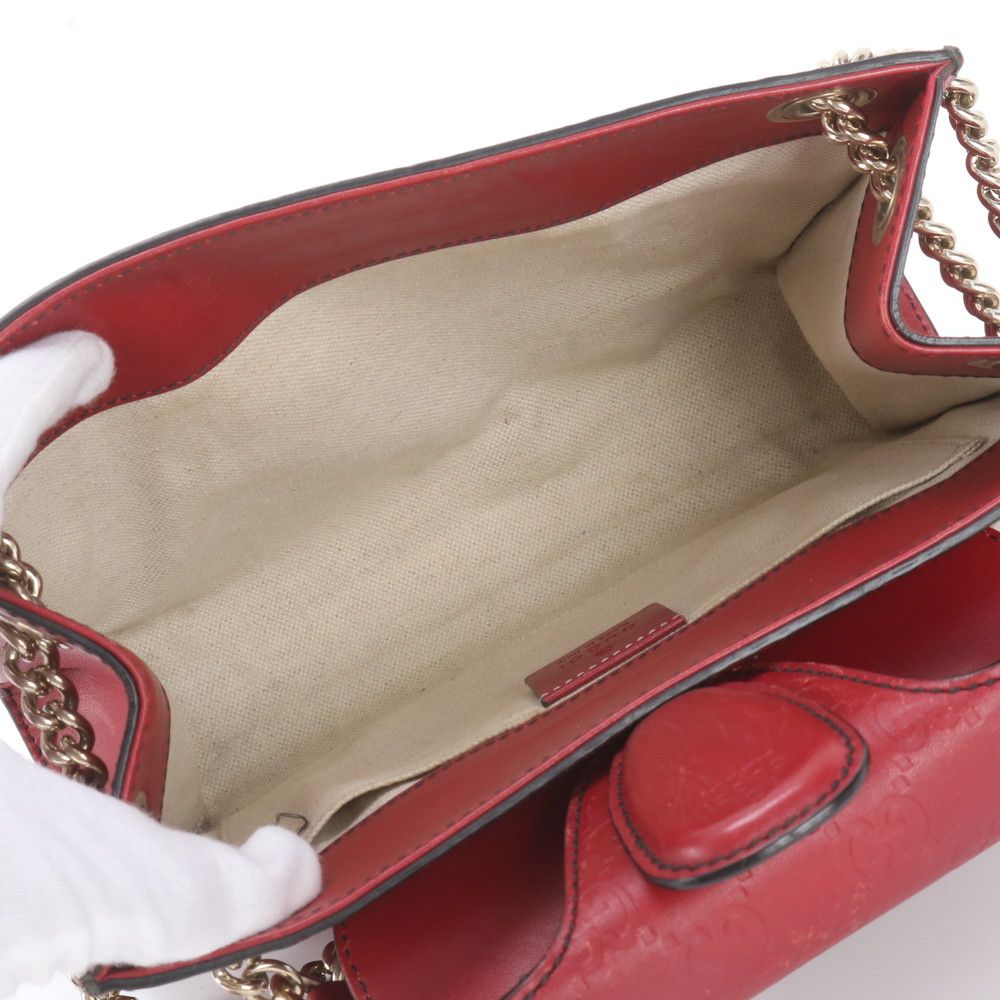 Gucci Guccissima Horsebit Emily Leather 2-Way Shoulder Bag Crossbody — view 8