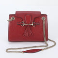 Gucci Guccissima Horsebit Emily Leather 2-Way Shoulder Bag Crossbody